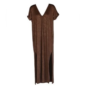 MAXCILA Mar T-Shirt Maxi Dress - Chocolate